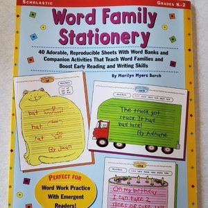 Writing -  Word Family Stationery